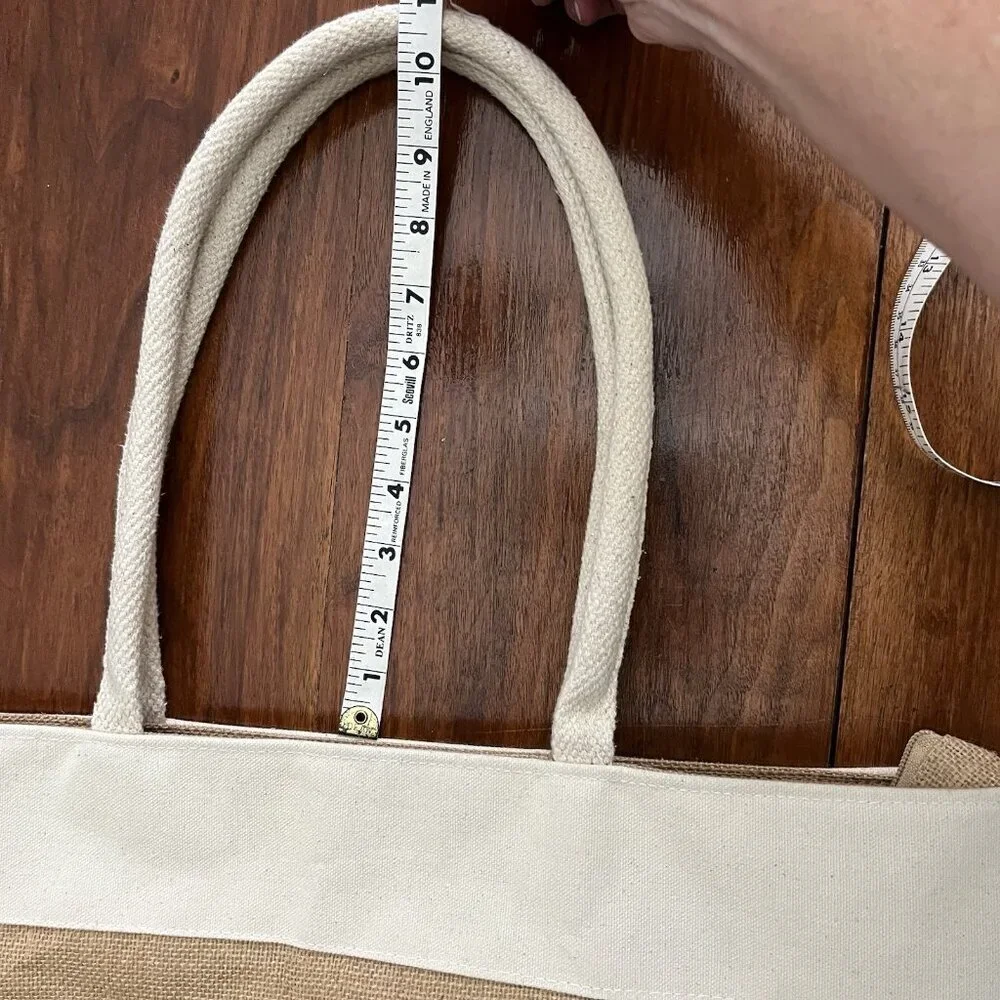 Disney Cruise Line Castaway Club Burlap Canvas Large Zip Beach Bag Tote